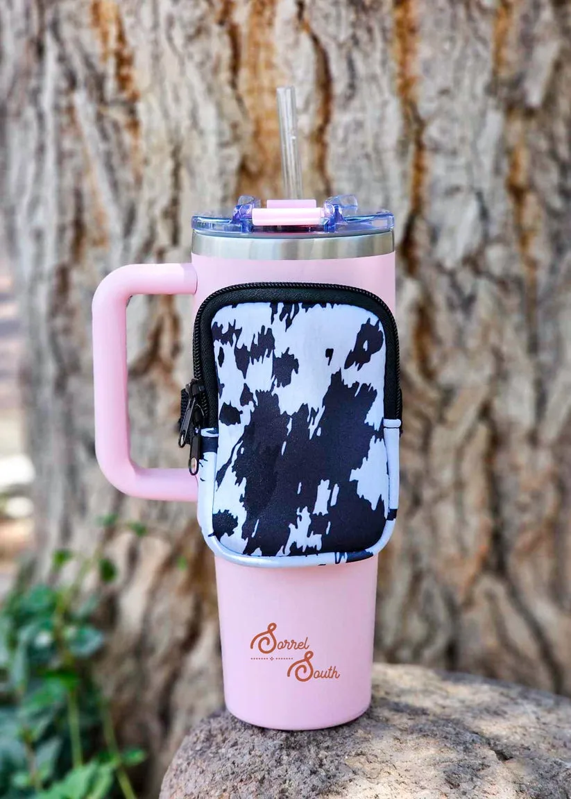 Cowprint Tumbler Pouch