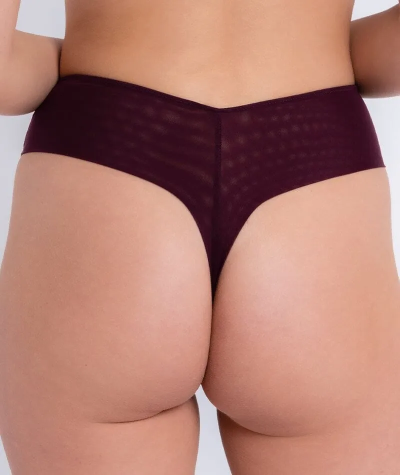 Curvy Kate Centre Stage Deep Thong - Fig Purple