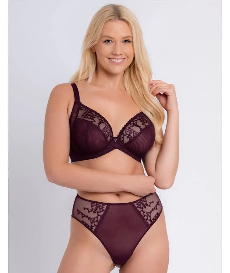 Curvy Kate Centre Stage Deep Thong - Fig Purple