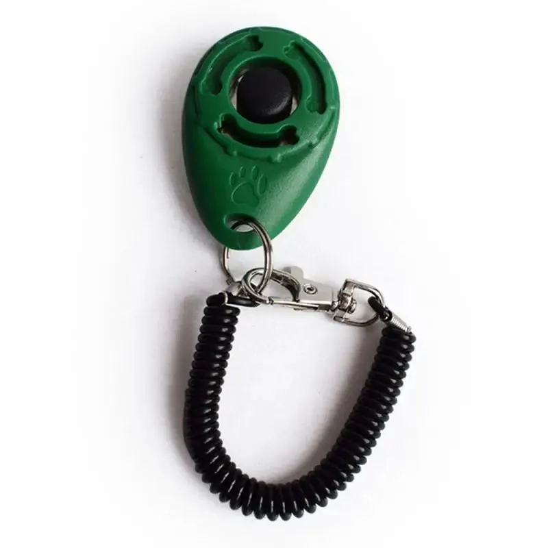 Dog Training Clicker Pet Cat Plastic New Dogs Click Trainer Aid Tools Adjustable Wrist Strap Sound Key Chain Dog Supplies