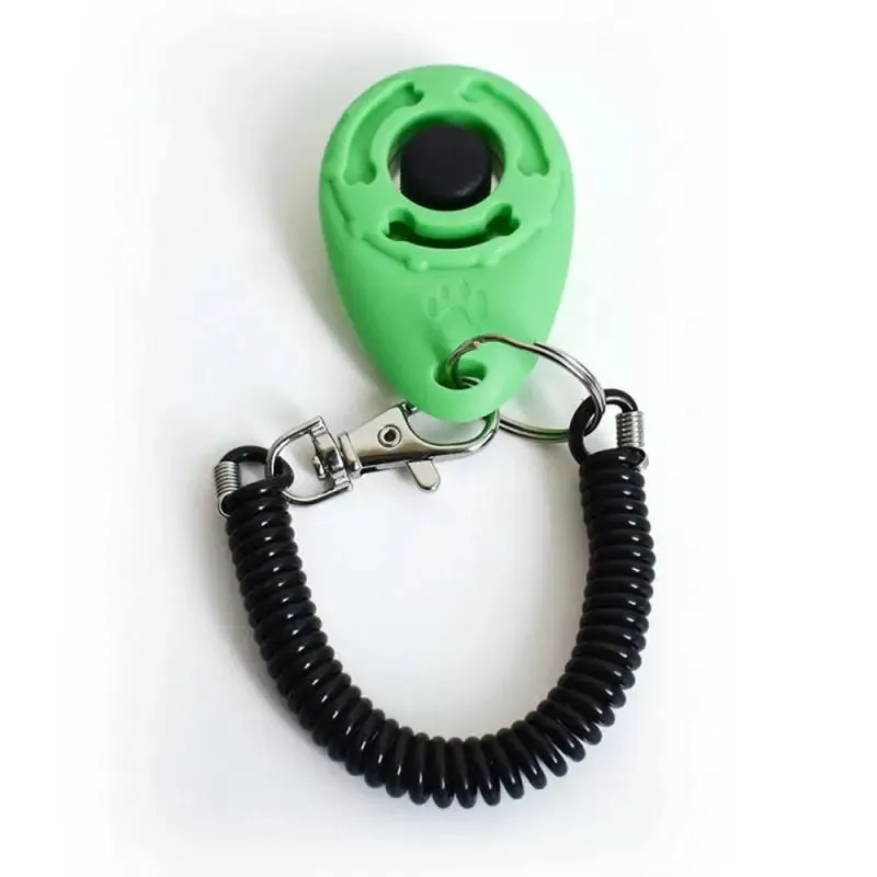 Dog Training Clicker Pet Cat Plastic New Dogs Click Trainer Aid Tools Adjustable Wrist Strap Sound Key Chain Dog Supplies