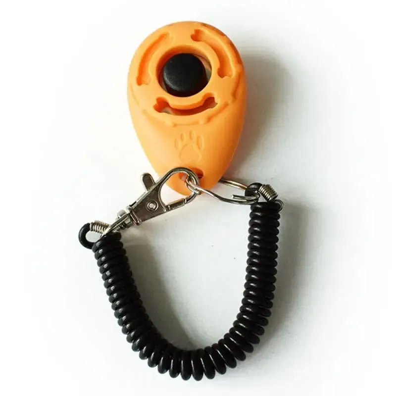 Dog Training Clicker Pet Cat Plastic New Dogs Click Trainer Aid Tools Adjustable Wrist Strap Sound Key Chain Dog Supplies
