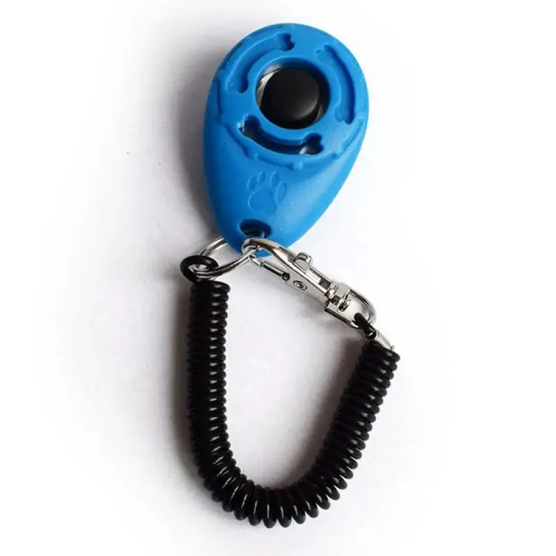 Dog Training Clicker Pet Cat Plastic New Dogs Click Trainer Aid Tools Adjustable Wrist Strap Sound Key Chain Dog Supplies