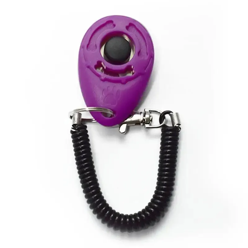 Dog Training Clicker Pet Cat Plastic New Dogs Click Trainer Aid Tools Adjustable Wrist Strap Sound Key Chain Dog Supplies