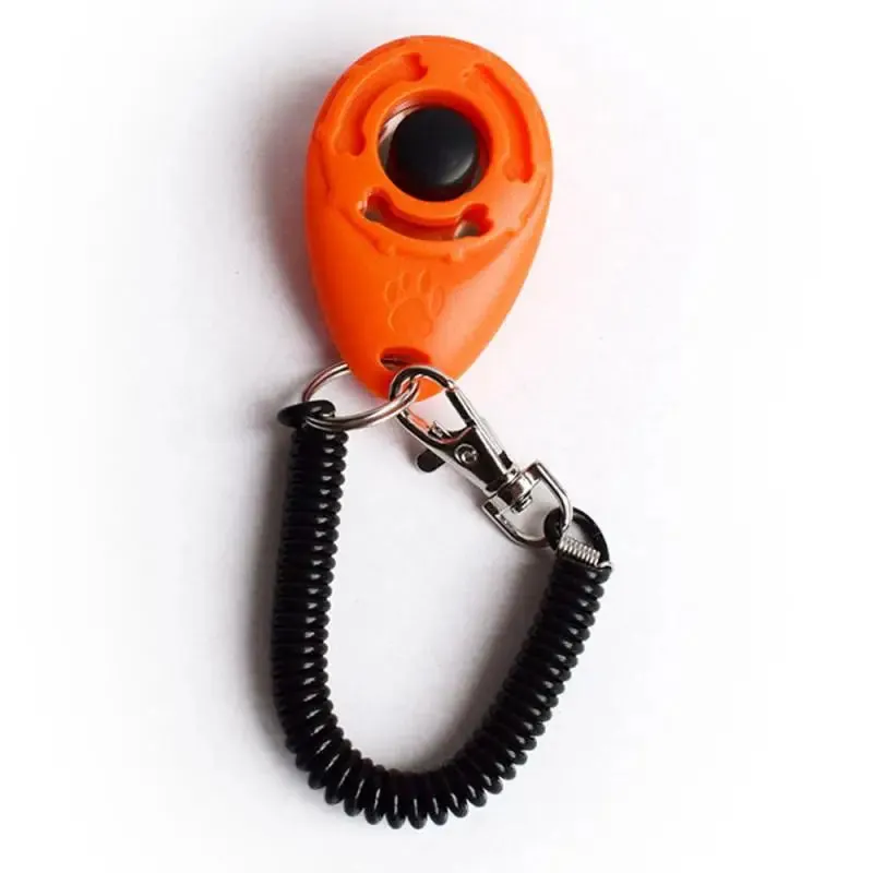 Dog Training Clicker Pet Cat Plastic New Dogs Click Trainer Aid Tools Adjustable Wrist Strap Sound Key Chain Dog Supplies