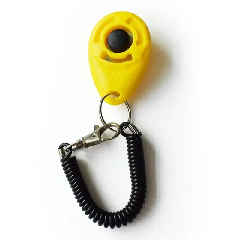 Dog Training Clicker Pet Cat Plastic New Dogs Click Trainer Aid Tools Adjustable Wrist Strap Sound Key Chain Dog Supplies