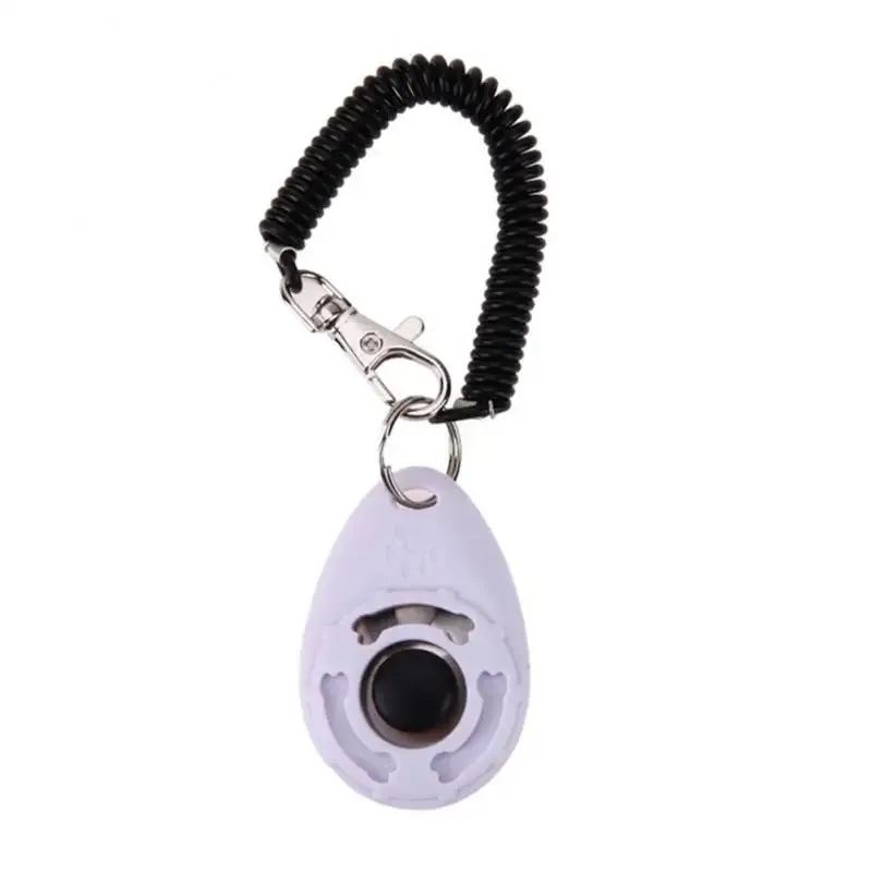 Dog Training Clicker Pet Cat Plastic New Dogs Click Trainer Aid Tools Adjustable Wrist Strap Sound Key Chain Dog Supplies