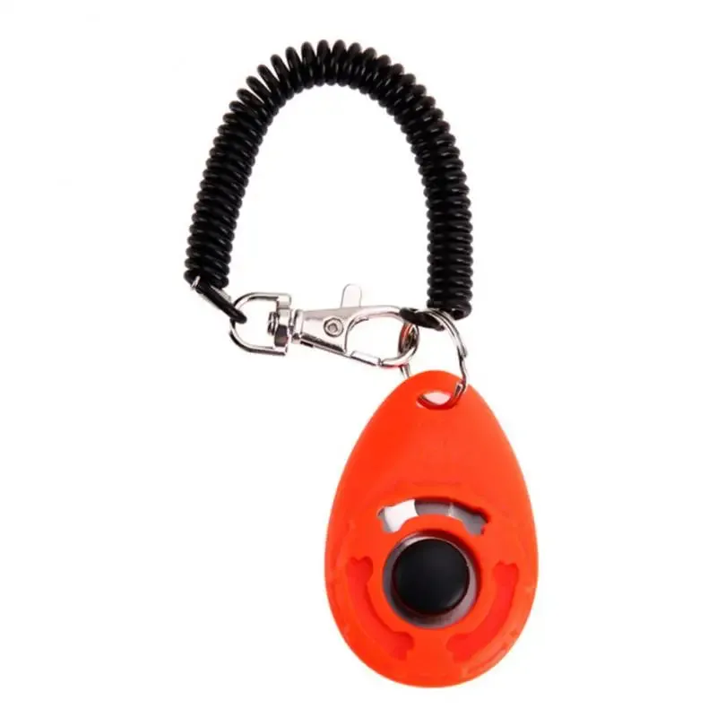 Dog Training Clicker Pet Cat Plastic New Dogs Click Trainer Aid Tools Adjustable Wrist Strap Sound Key Chain Dog Supplies