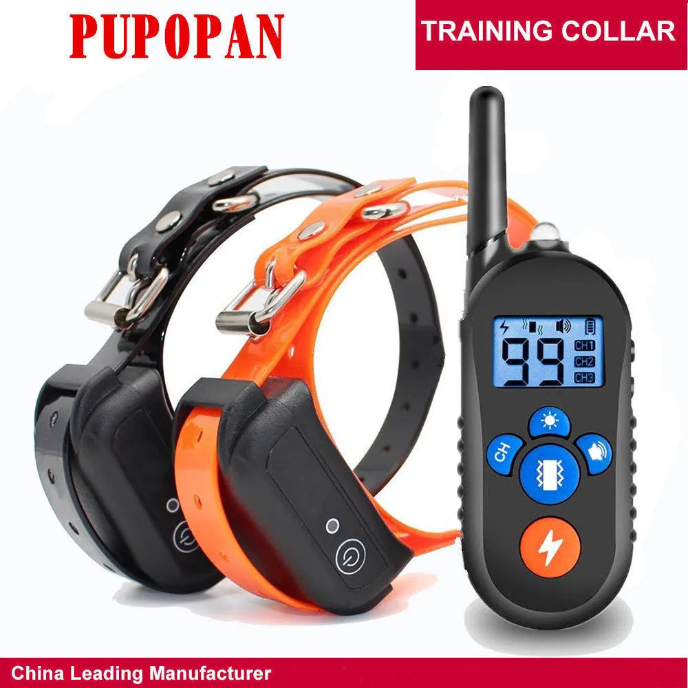 Dog Training Collar Anti-Barking 800M Remote Control Electric Shock Vibration Warning Pet Supplies Electronic Waterproof Training Aids