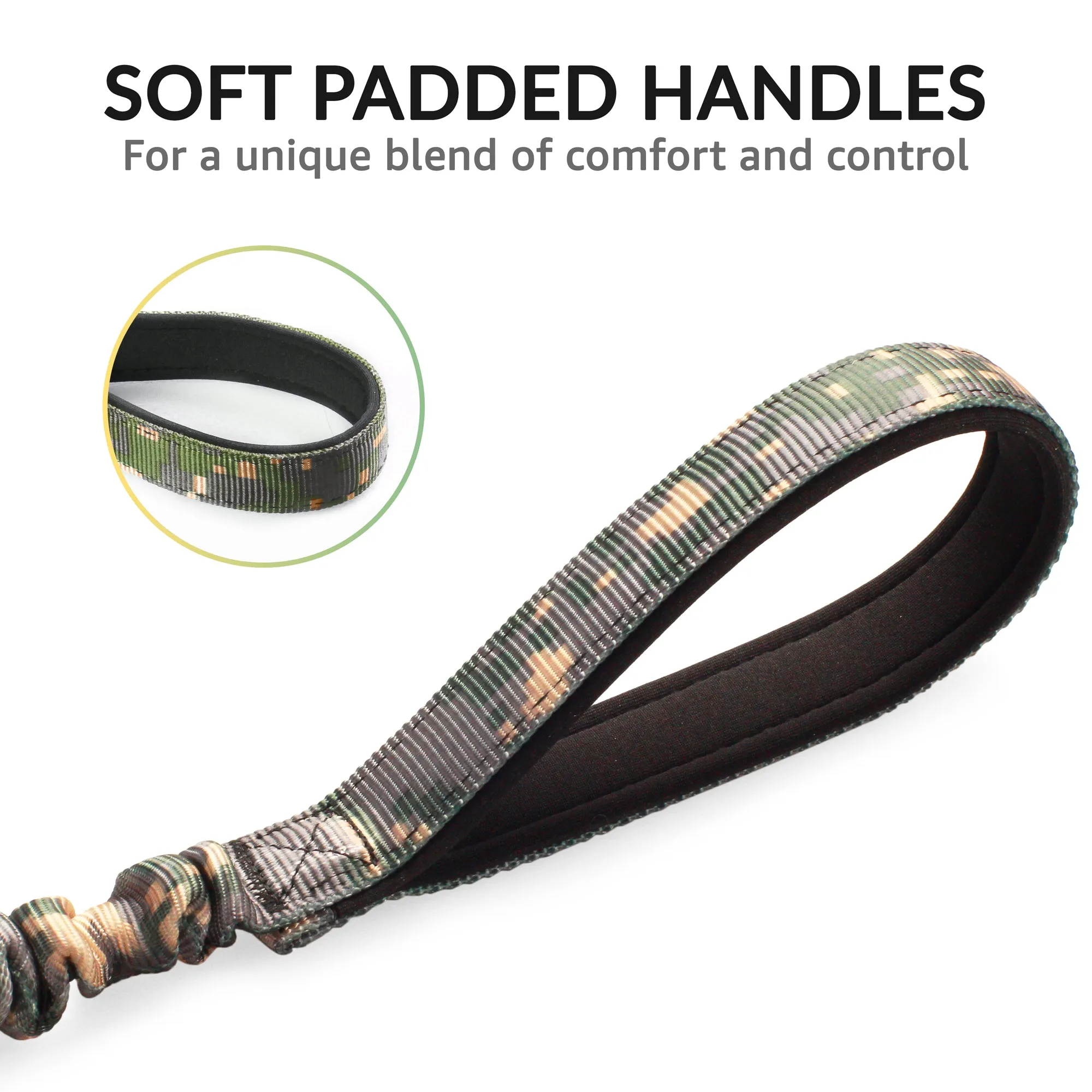 Dual Handle Dog Leash - Shock absorbing dog leash