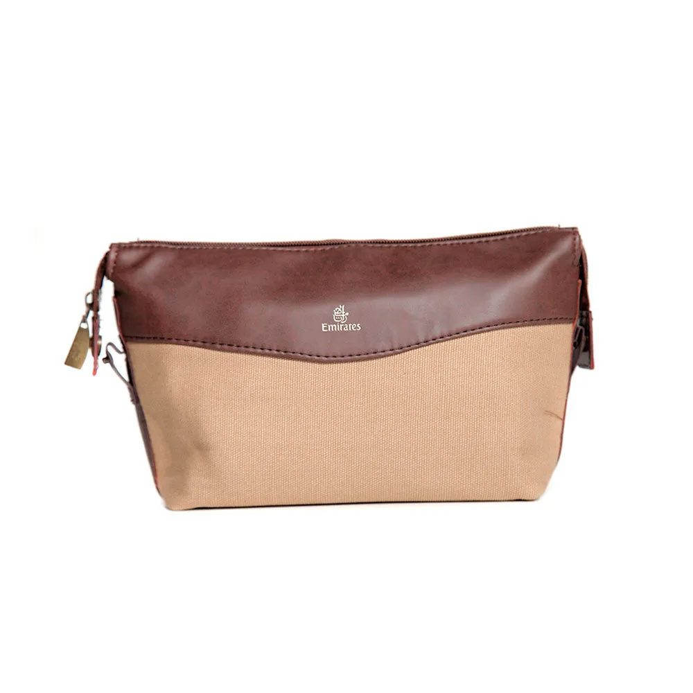 Emirates Business Class Men's Pouch Brown Special Canvas Pouch only