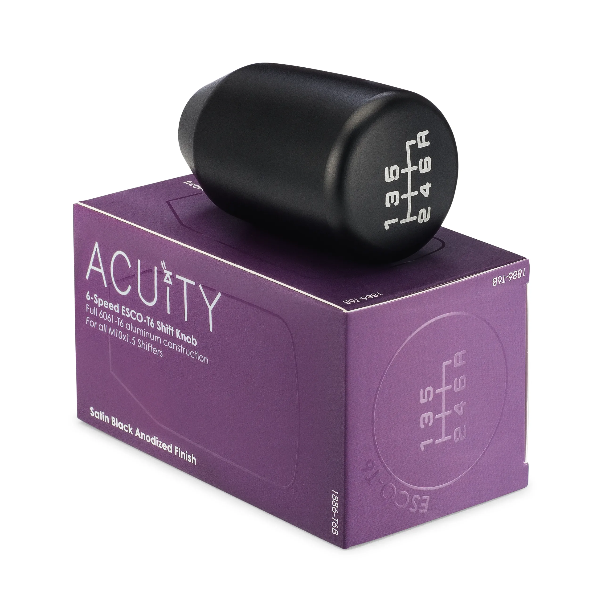 ESCO-T6 Shift Knob in Satin Black Finish (M10X1.5)