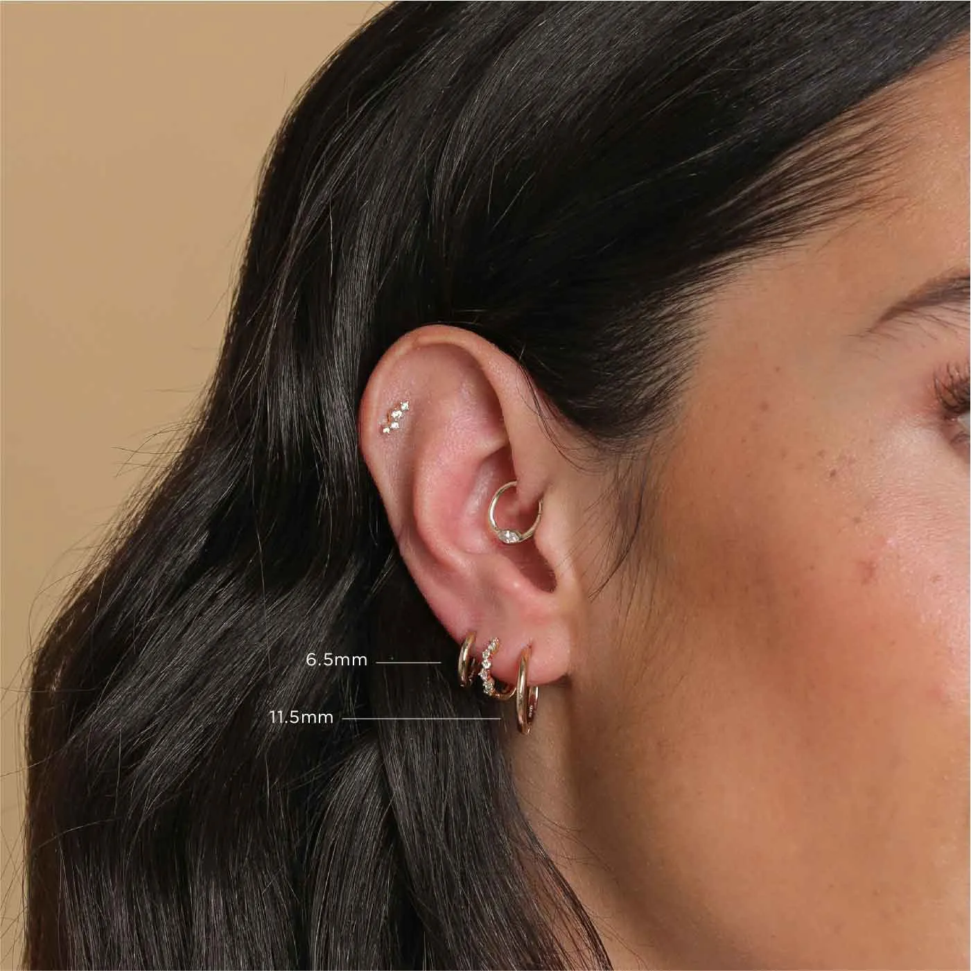 Essential 11.5mm Hoop in Gold
