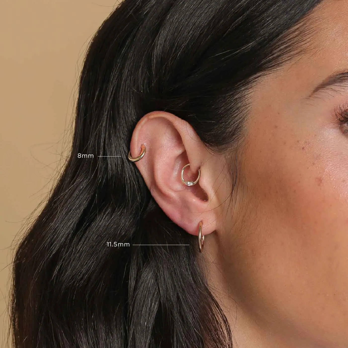Essential 11.5mm Hoop in Gold