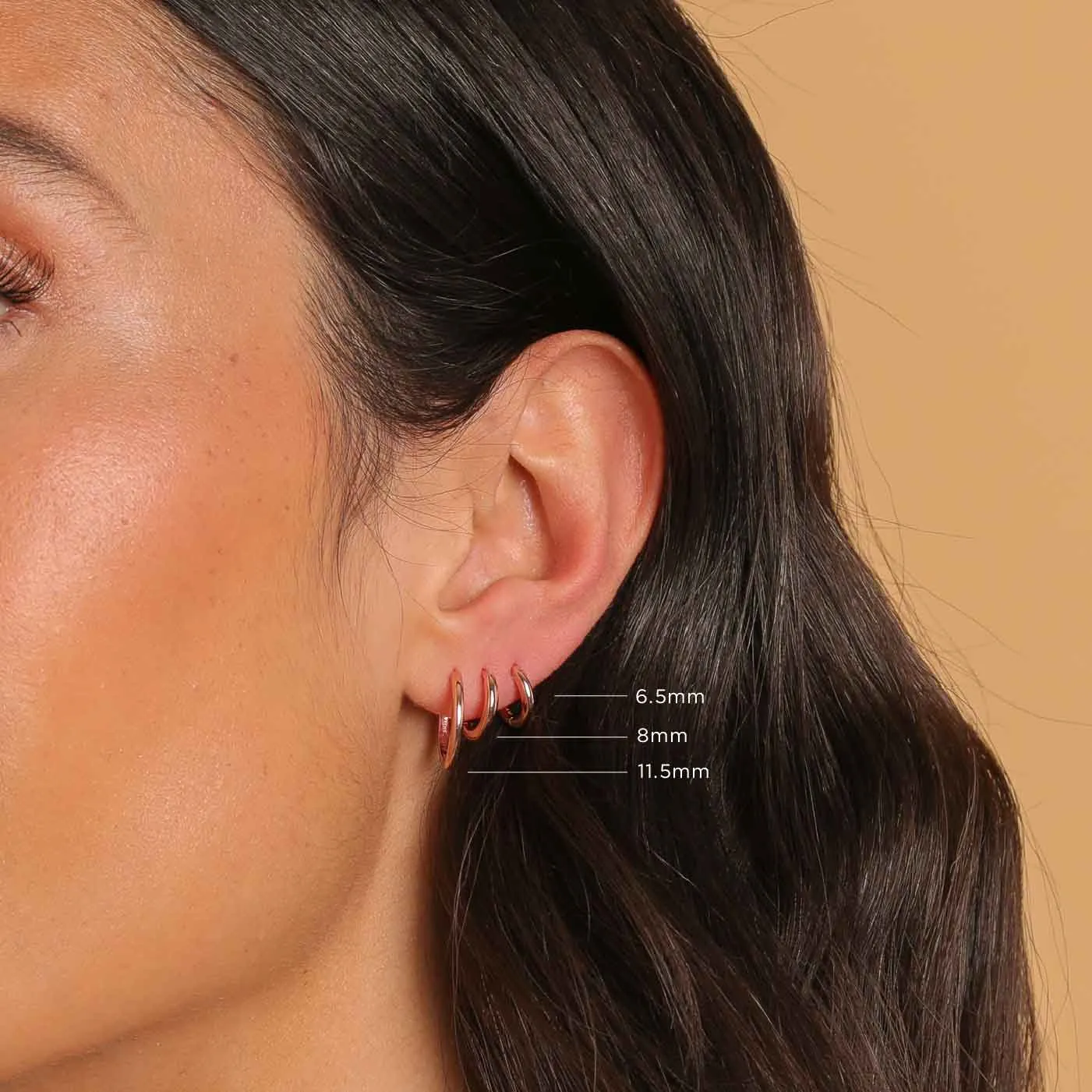 Essential 11.5mm Hoop in Rose Gold
