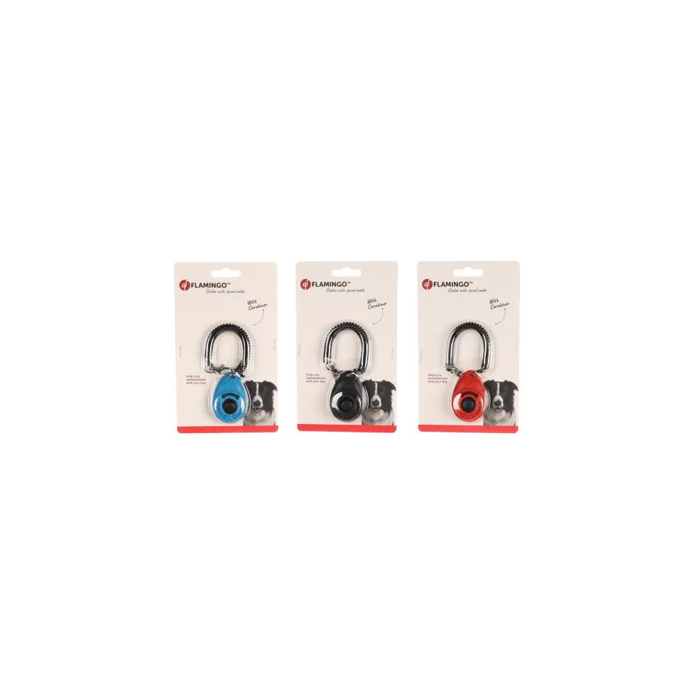 Flamingo Clicker   Spiral Cable Klix Assortment Dog Behaviour & Training 6cm