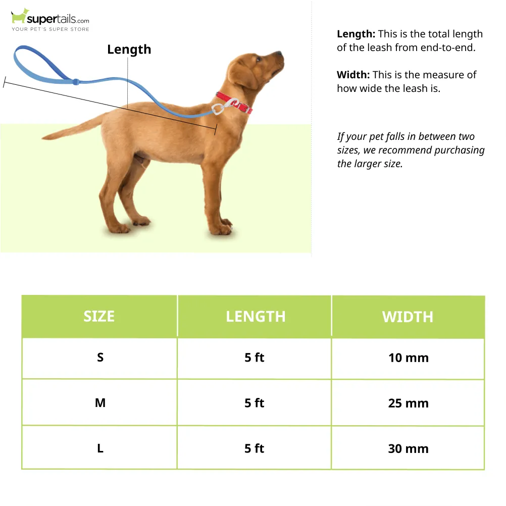 Forfurs Standard Leash with Padded Handle for Dogs (Red)