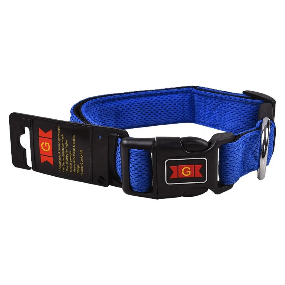 Glenand Nylon Mesh Collar for Dogs (Blue)