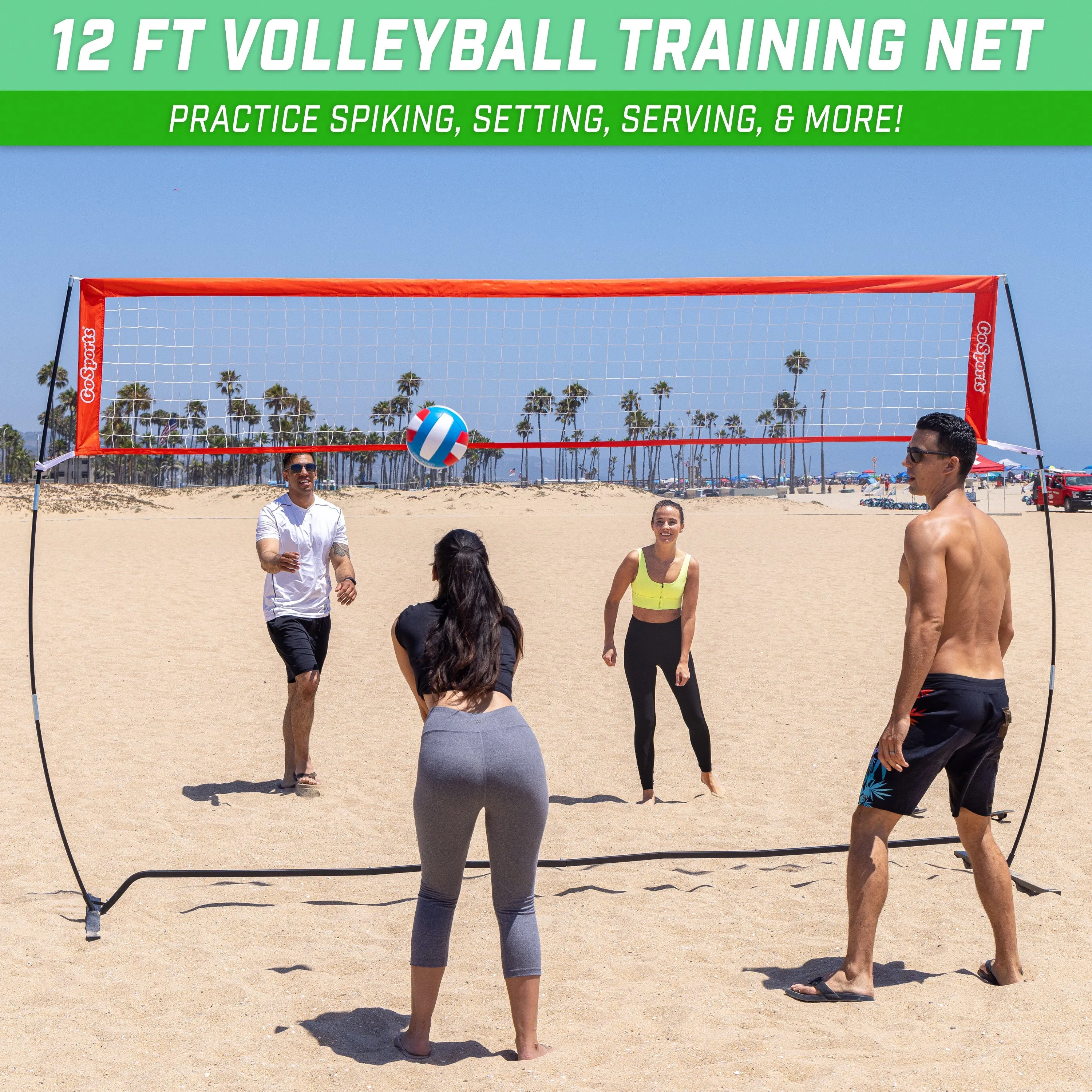GoSports 12 ft Freestanding Volleyball Training Net