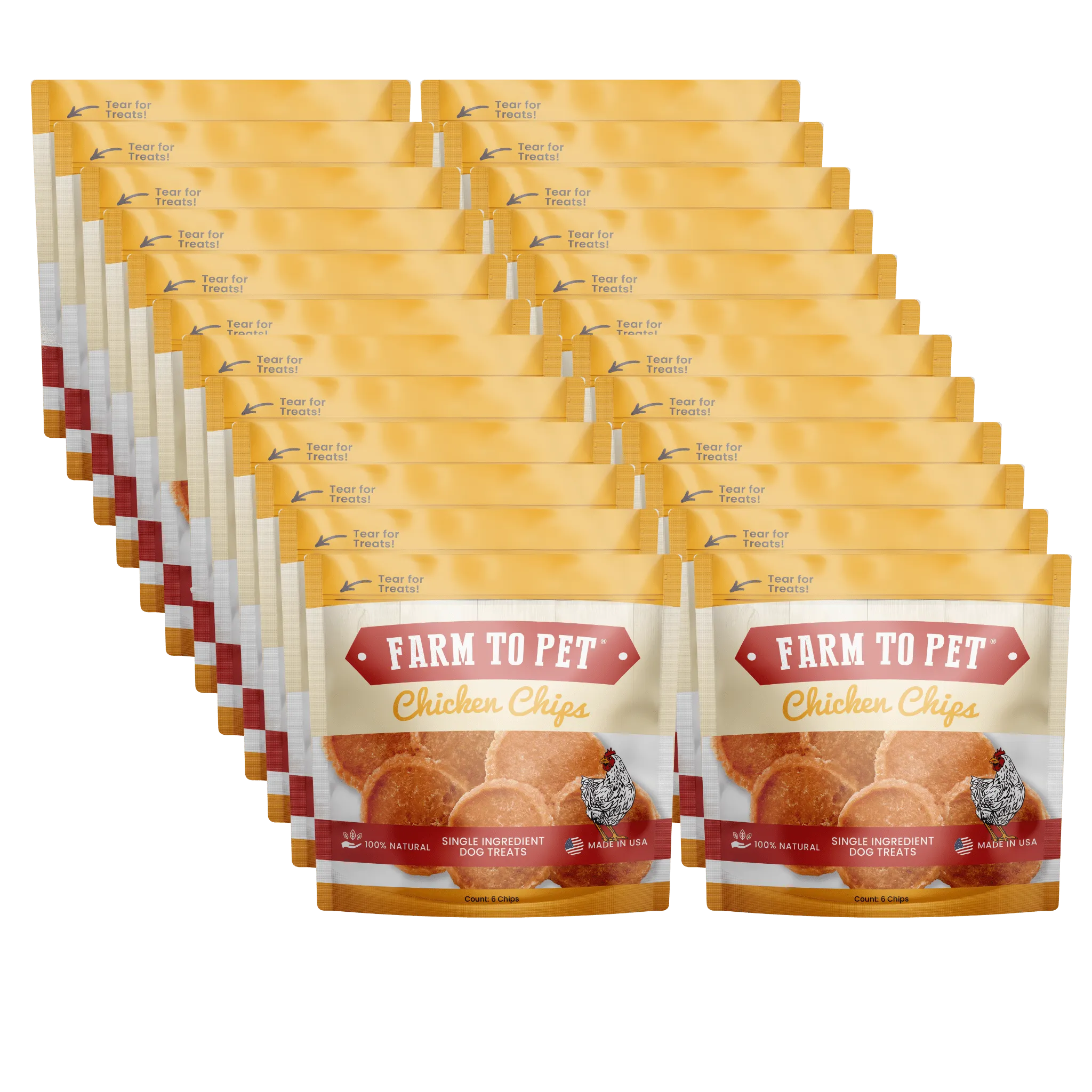 High-Protein Chicken Chip Snack Pack Bundles – All-Natural, Single-Ingredient Dog Treats