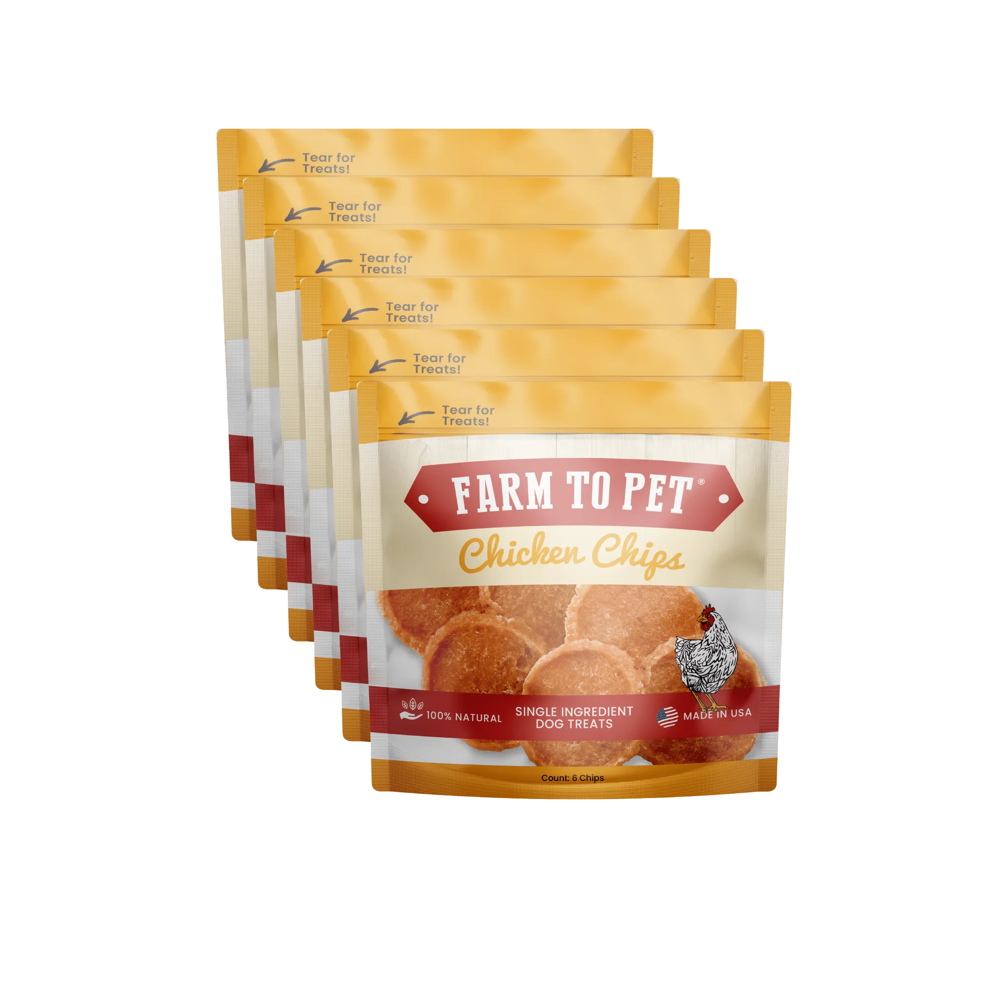 High-Protein Chicken Chip Snack Pack Bundles – All-Natural, Single-Ingredient Dog Treats