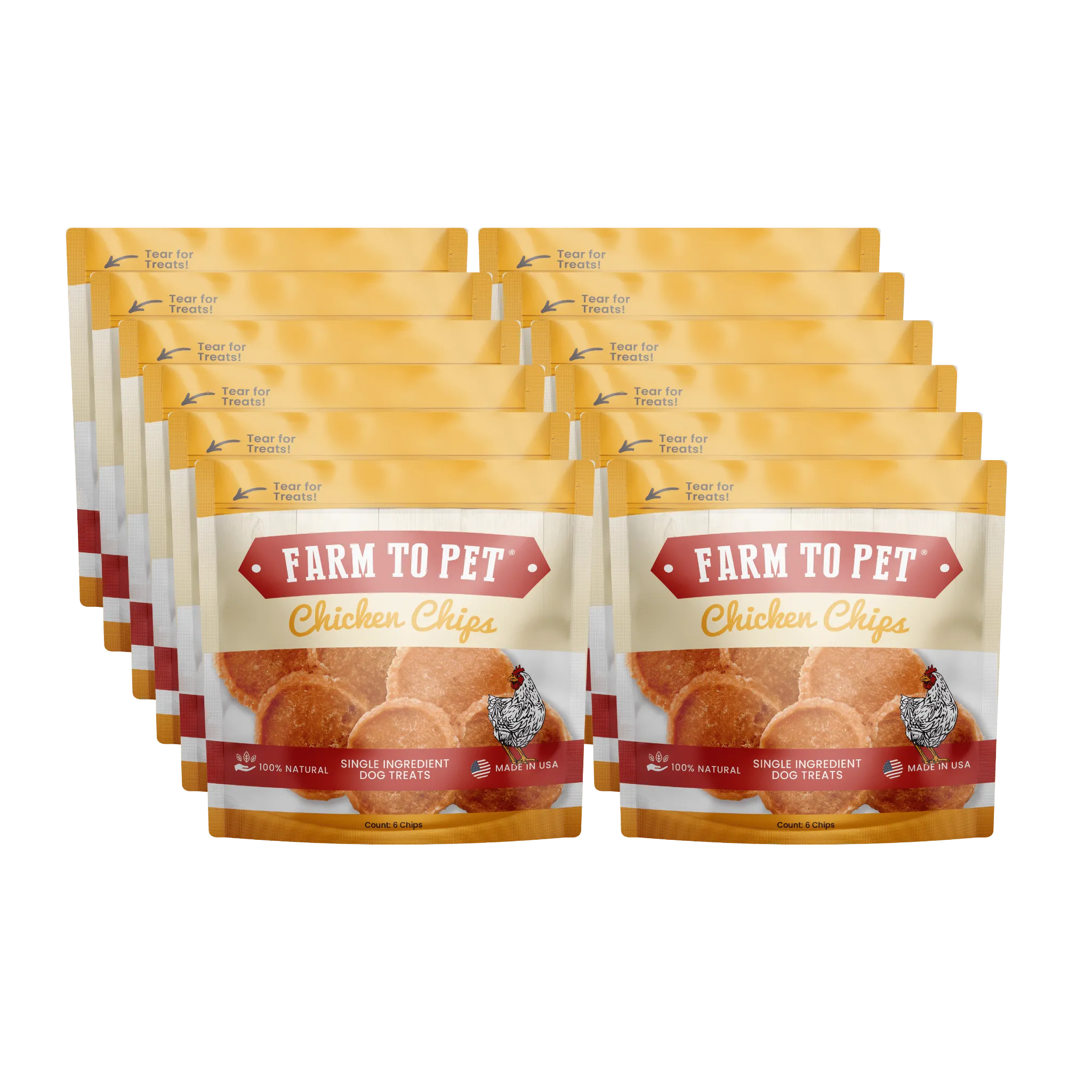 High-Protein Chicken Chip Snack Pack Bundles – All-Natural, Single-Ingredient Dog Treats