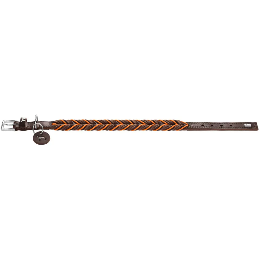 Hunter Solid Education Cord Collar for Dogs (Dark Brown)