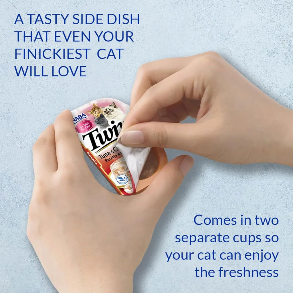 Inaba Twins Tuna & Chicken with Salmon Recipe Grain-Free Cat Food, 1.23-oz