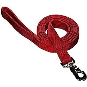 Leather Brothers One Ply Nylon Lead 1" x 6 ft. Red (1" x 6 ft., Red)