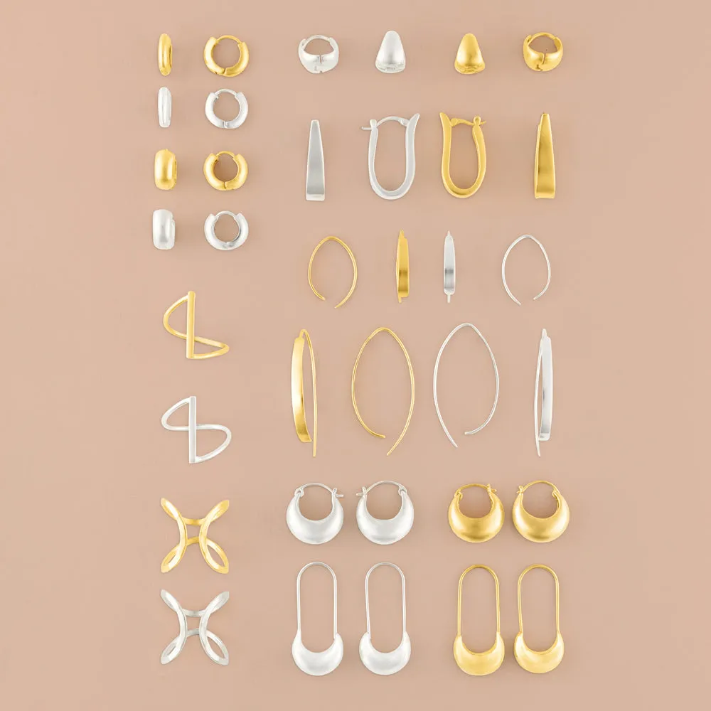 Low Profile Clicker Huggies in Gold - Wide