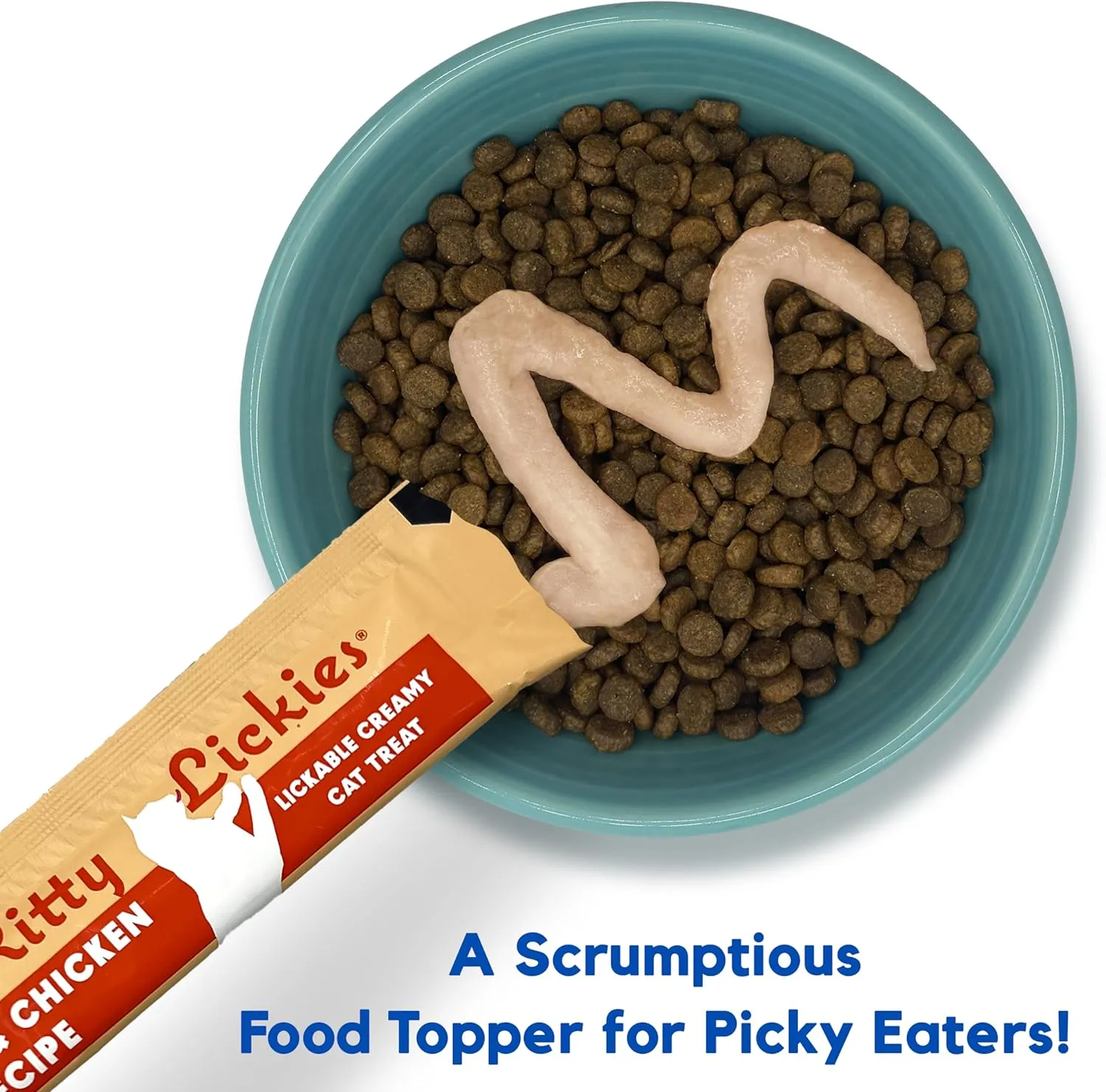 Lucy Pet Products Kitty Lickies Salmon & Chicken Recipe Licakble Creamy Cat Treat, 2-oz