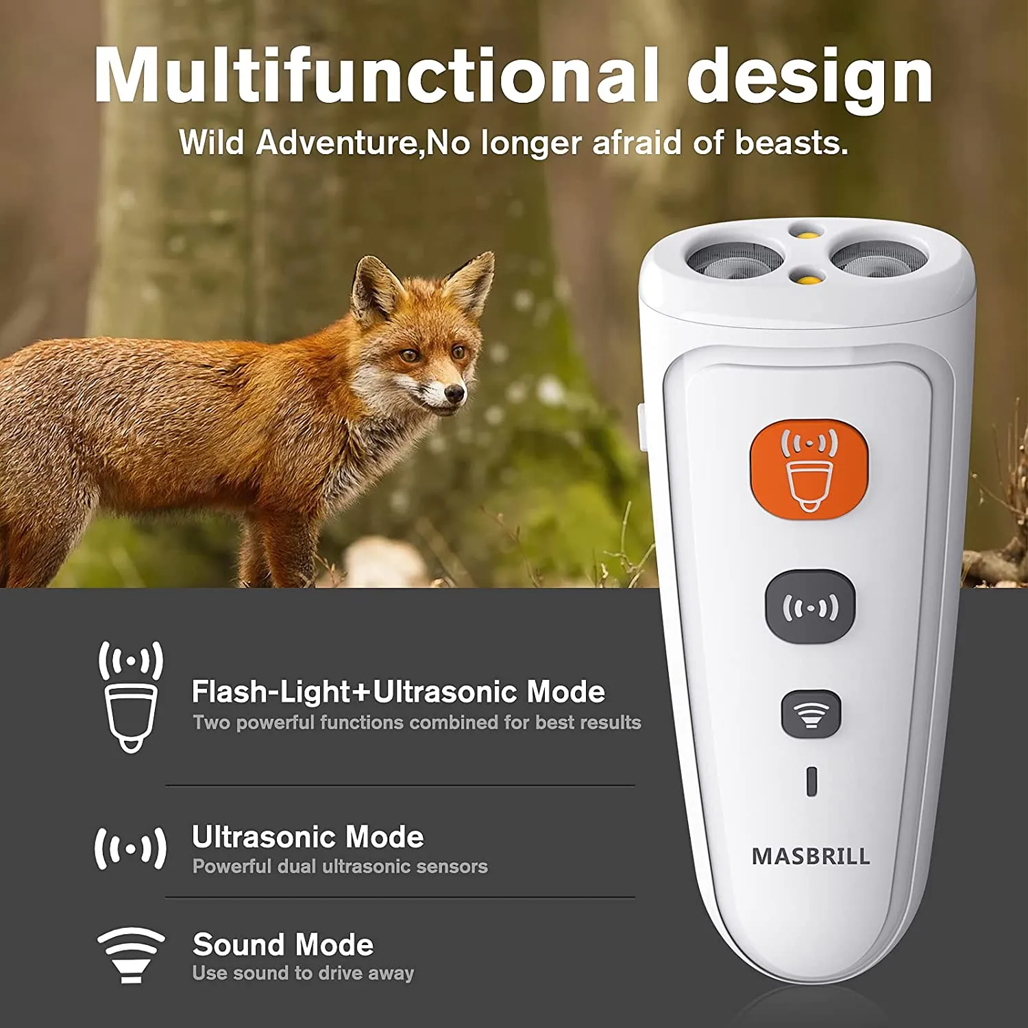 MASBRILL Ultrasonic Dog Repeller Dog Anti Bark Control Devices-U33