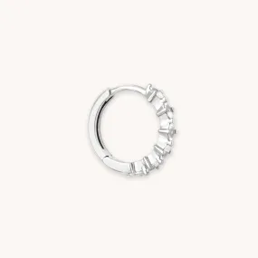 Navette Hoop 11.5mm in Silver
