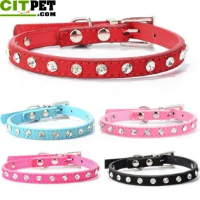 Pet Leather Necklace Collars