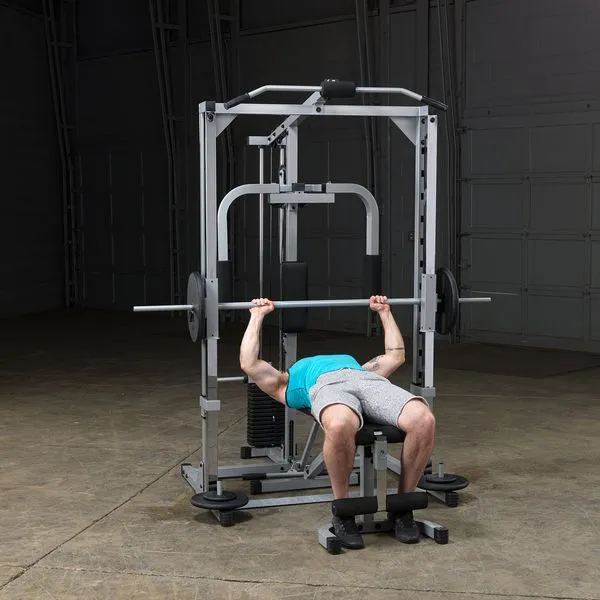 Powerline Smith Machine Package with Bench and Attachments - Full Home Gym PSM1442XS