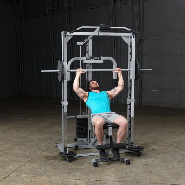 Powerline Smith Machine Package with Bench and Attachments - Full Home Gym PSM1442XS