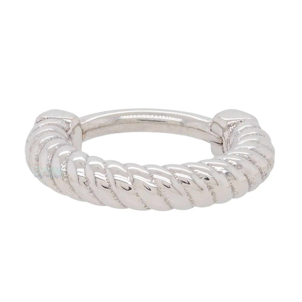 "Desiree" Braided Hinge Ring in Gold