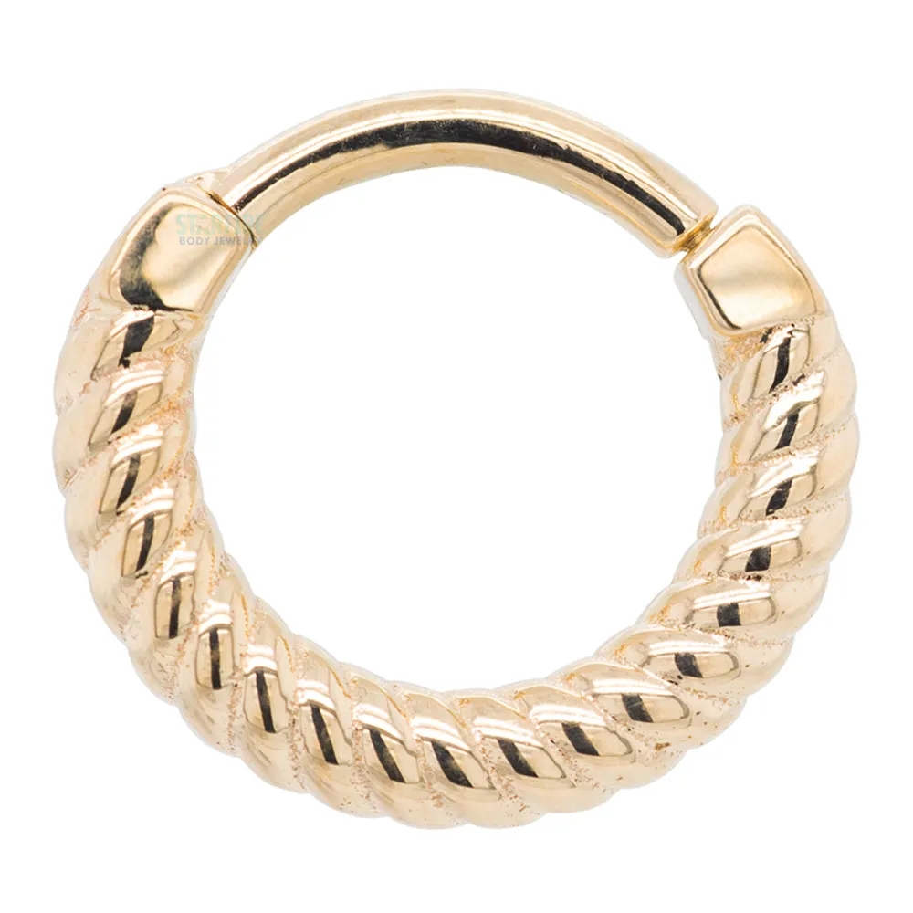 "Desiree" Braided Hinge Ring in Gold