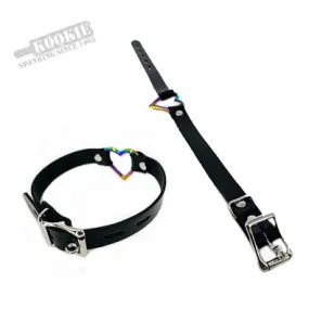 Rainbow Heart Collars