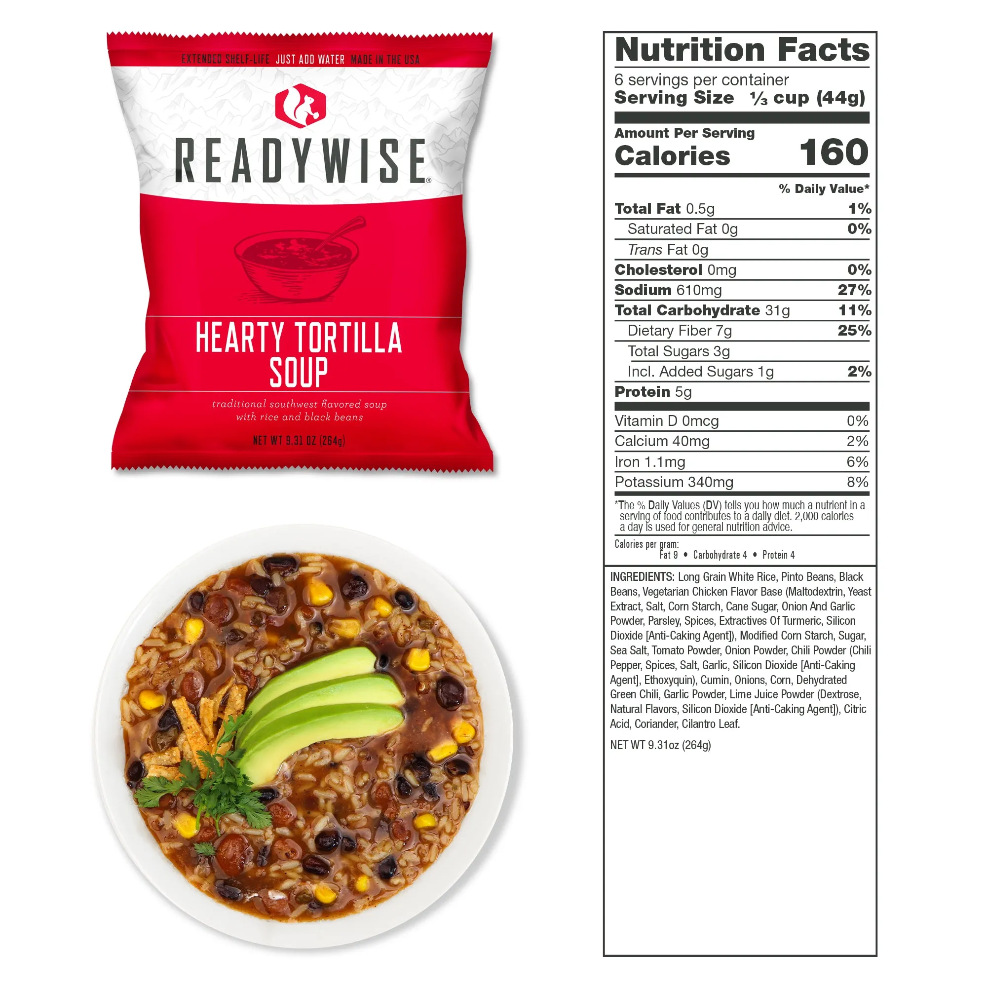 ReadyWise - 720 Serving Package (6 buckets) 3 entree and 3 breakfast