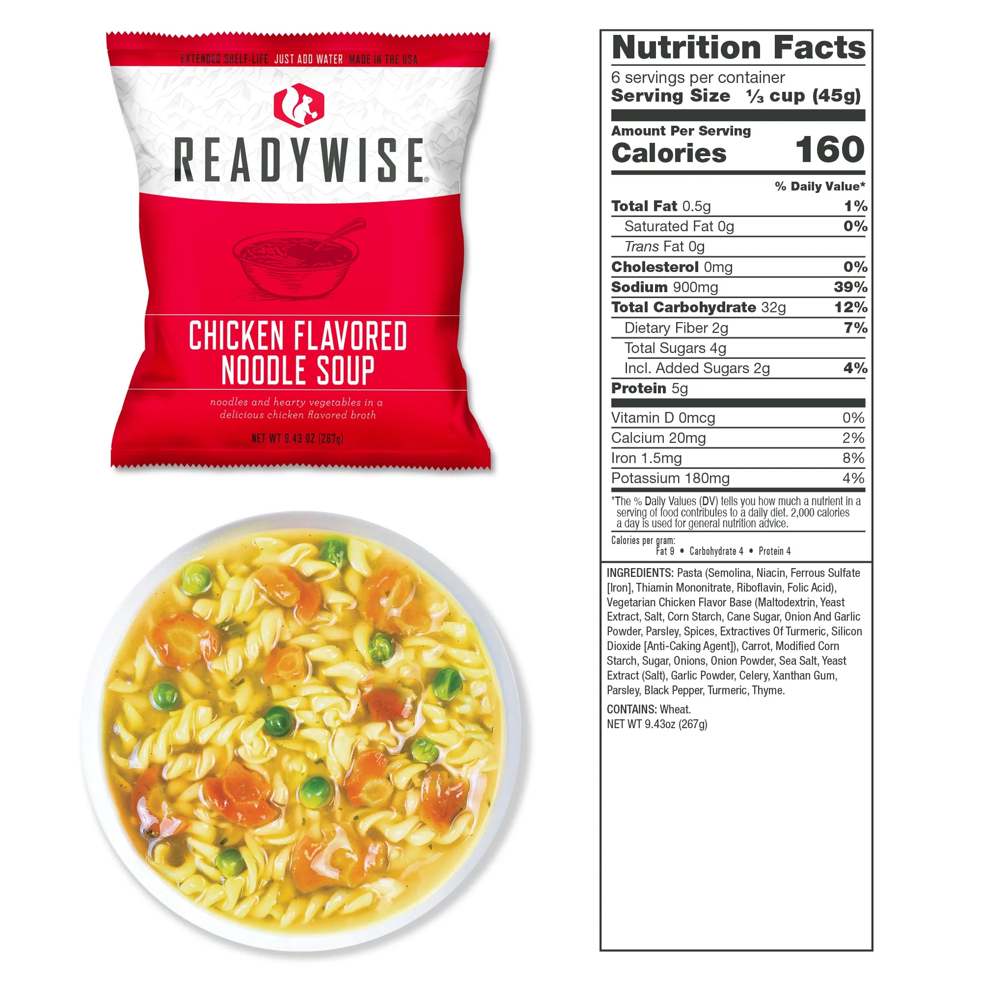 ReadyWise - 720 Serving Package (6 buckets) 3 entree and 3 breakfast