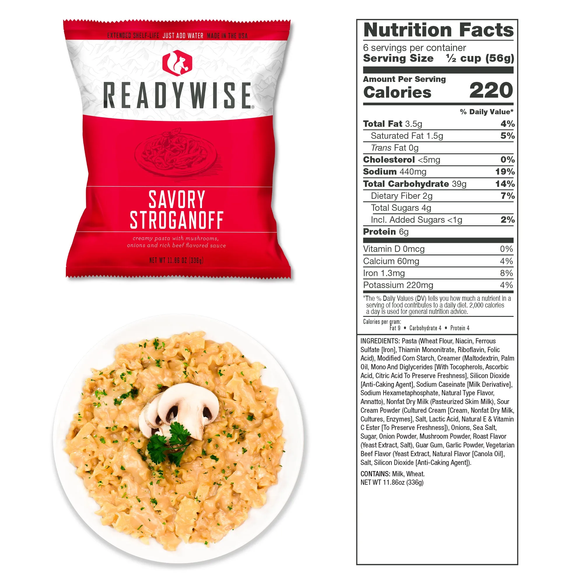ReadyWise - 720 Serving Package (6 buckets) 3 entree and 3 breakfast