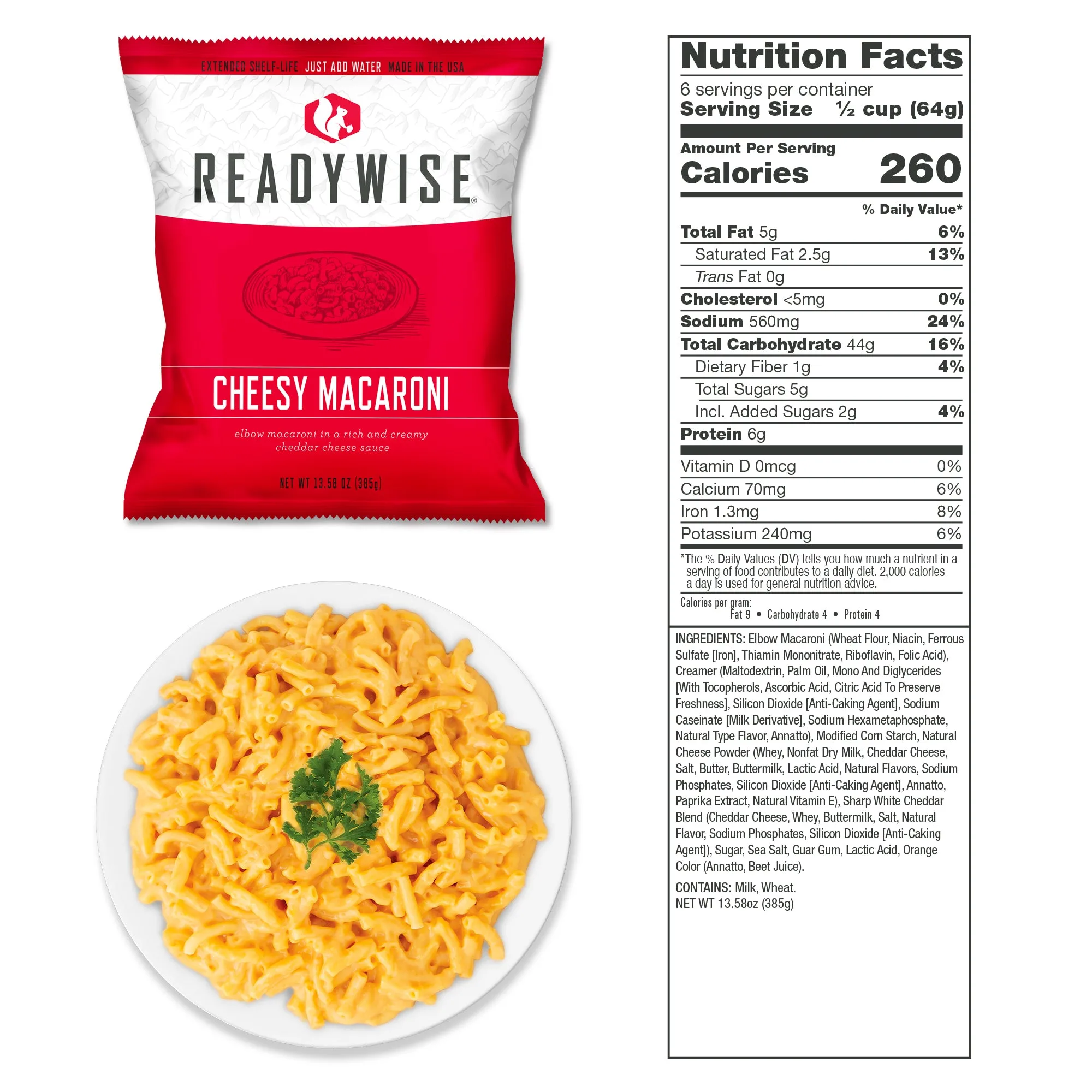 ReadyWise - 720 Serving Package (6 buckets) 3 entree and 3 breakfast