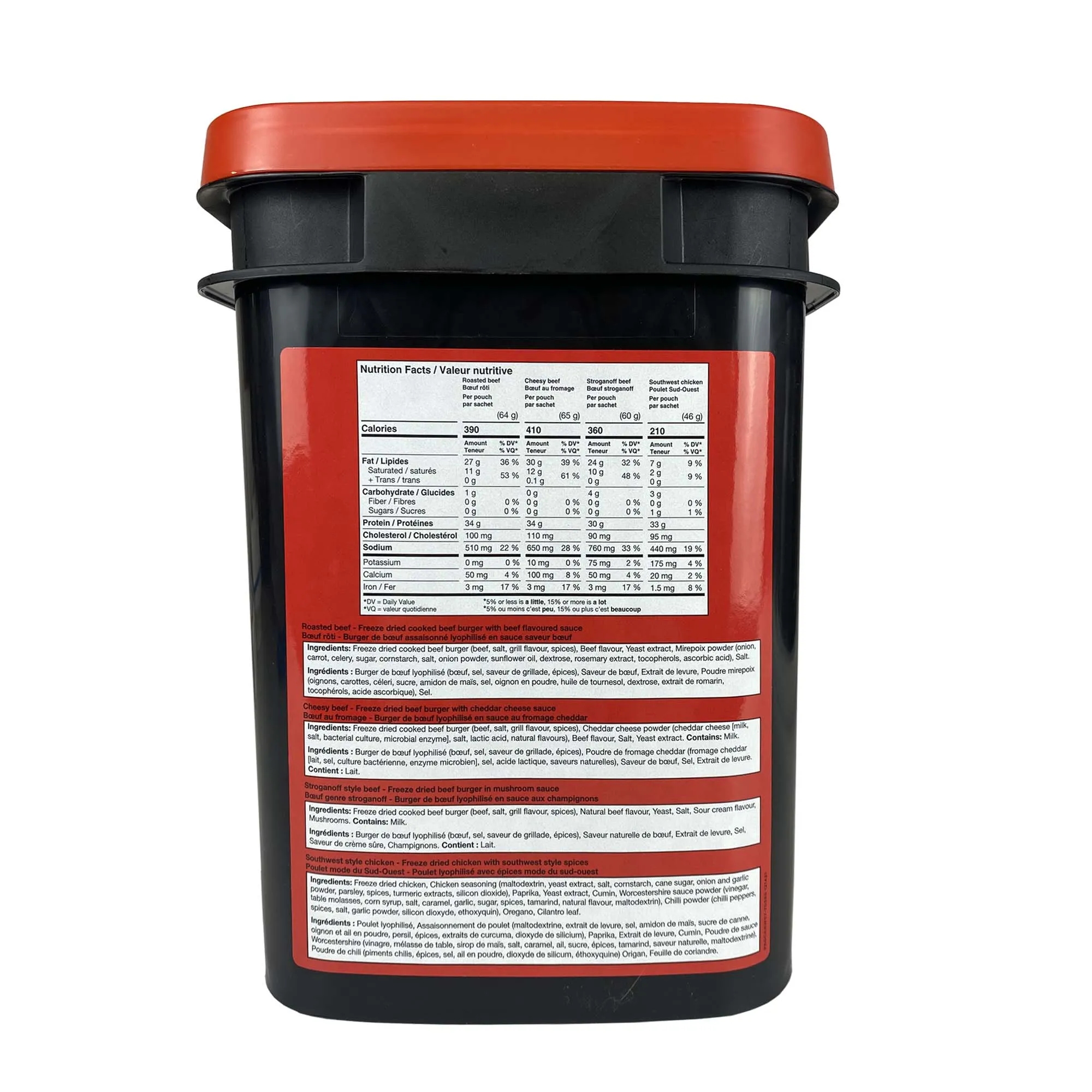 ReadyWise Emergency Freeze Dried Meats and Beans   Rice, 6 Buckets Combo