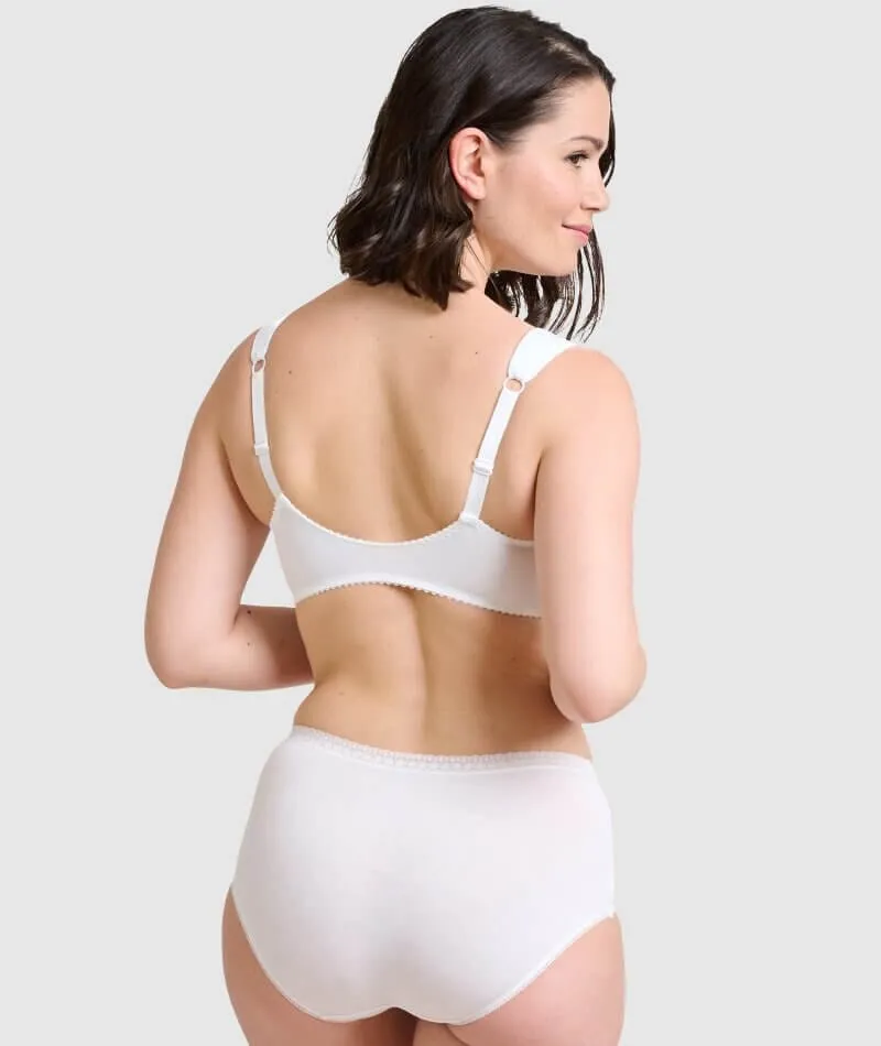 Sans Complexe Clara Front Closure Wire-free Lace Bra - White