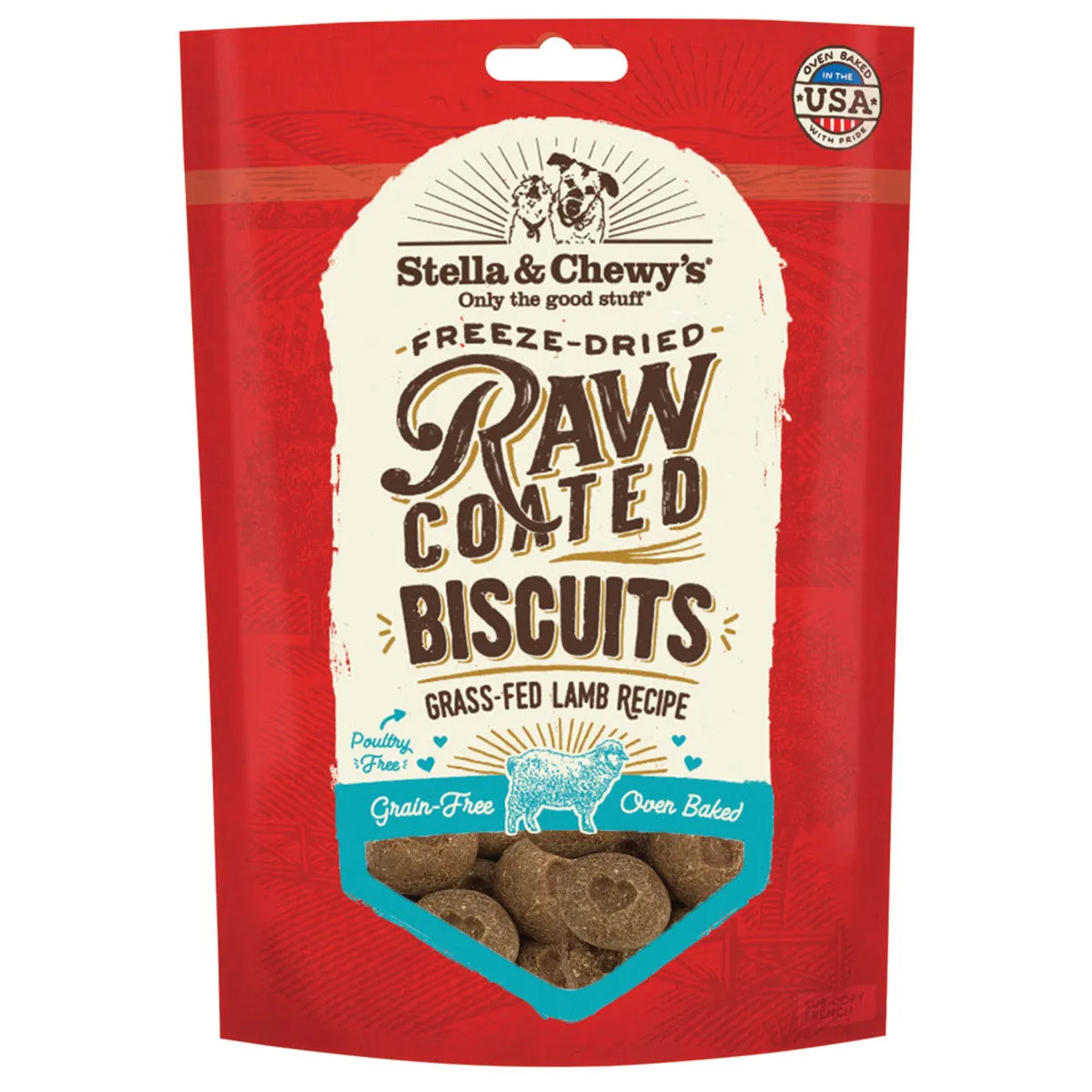 Stella & Chewy's Raw Coated Biscuits Grass-Fed Lamb Dry Dog Food