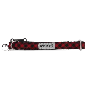 The Worthy Dog Bias Buffalo Plaid Cat Collar