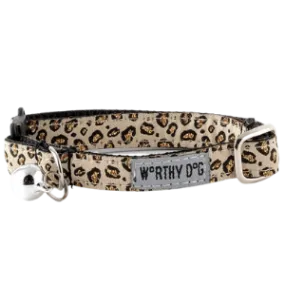 The Worthy Dog Cheetah Tan Cat Collar