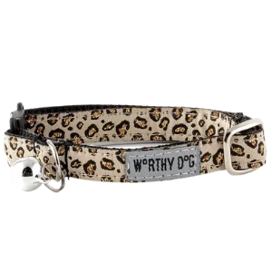 The Worthy Dog Cheetah Tan Cat Collar