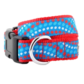 The Worthy Dog Tidal Wave Red/White/Blue Dog Collar